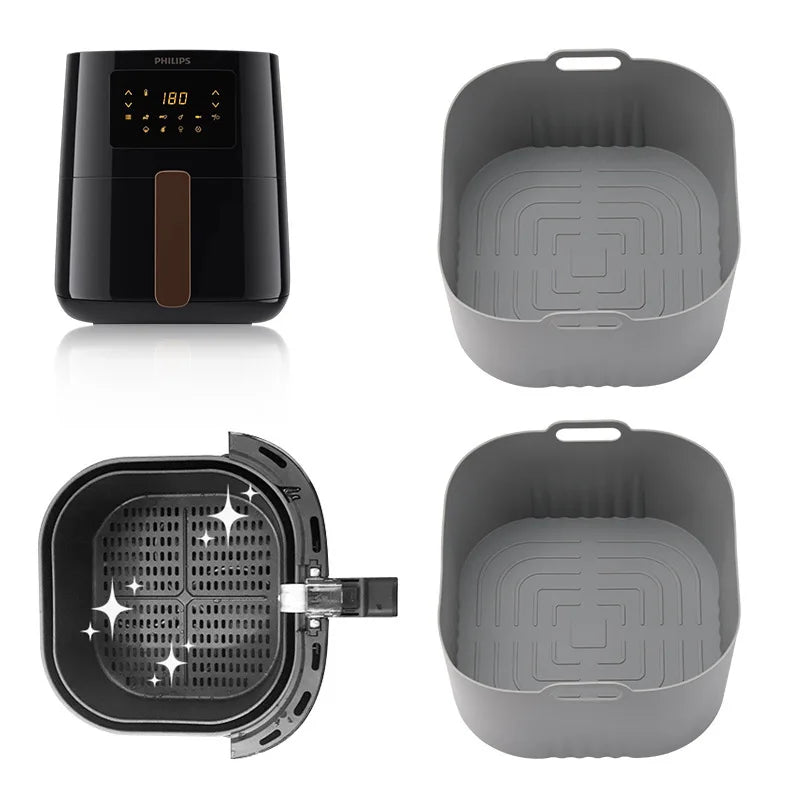 Silicone Air Fryer Mat – Reusable Non-Stick Heat-Resistant Liner