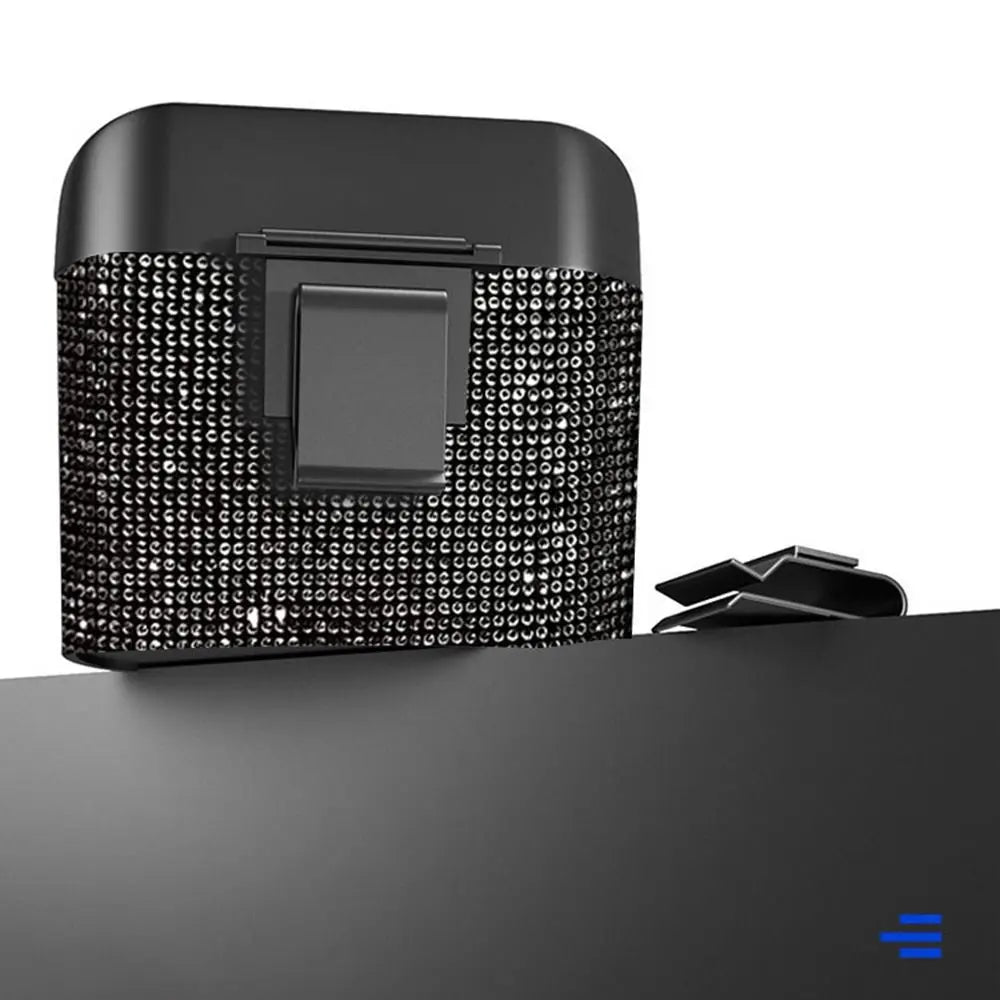 Bling Rhinestones Car Door Trash Bin Removable Back Clip Vehicle Zpaxo