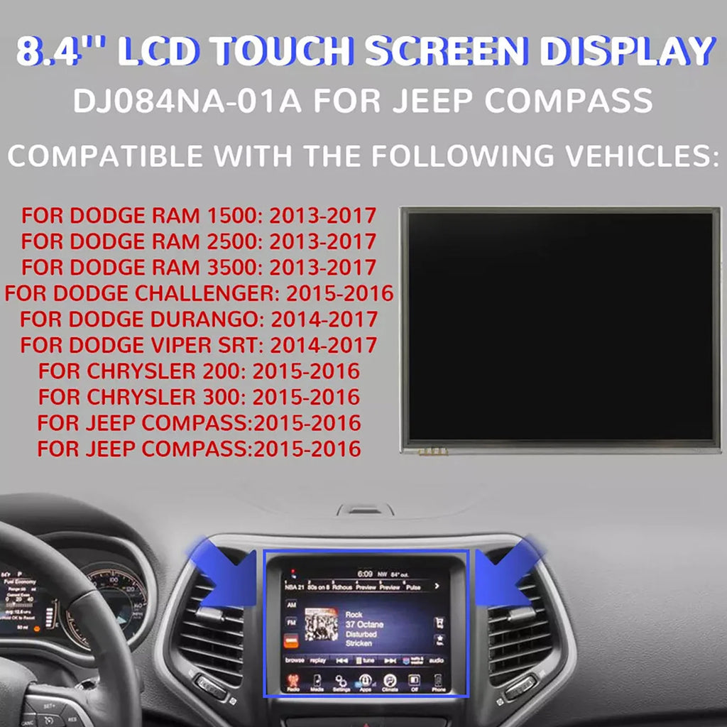 DJ084NA-01A 8 4 Uconnect LCD Monitor Touch Screen Replacement Parts