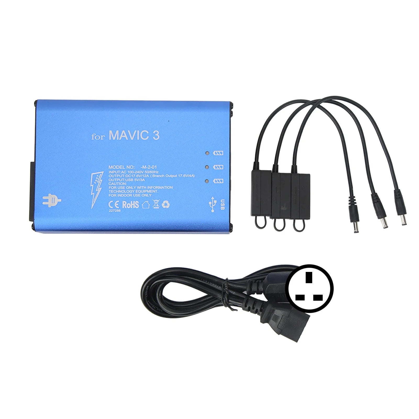 Drone Battery Aluminum Alloy Electronic Components Blue UAV Charging