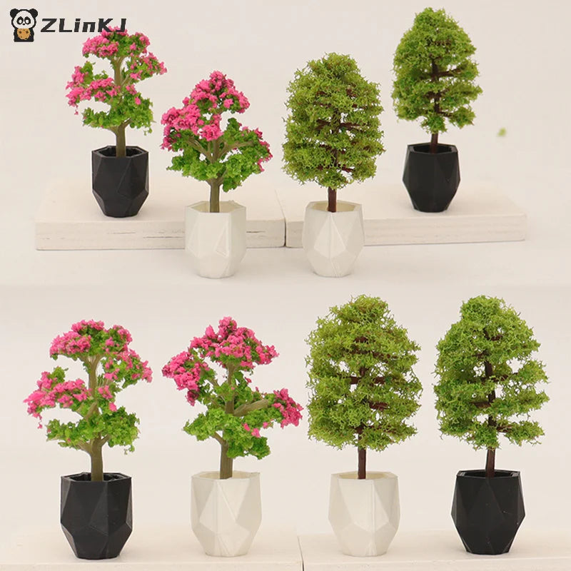 ▶1/12 Dollhouse Simulation Plant Potted Model Mini Home Decoration Dolls House Micro Garden Landscape Ornaments Zpaxo