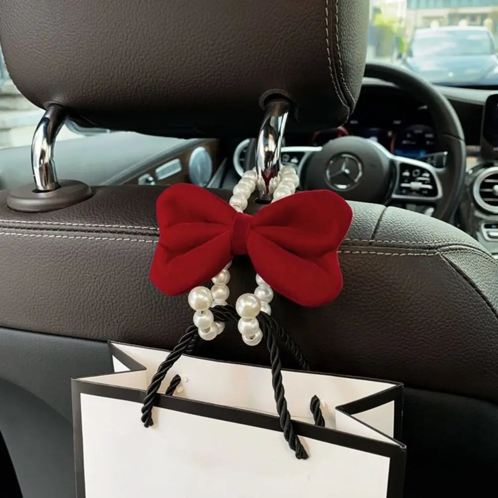 Bowknot Bow Car Hook Durable Elegant Adorable Bow Knot Car Hook Alloy Light Luxury Cute Car Seat Back Hook Zpaxo style 2
