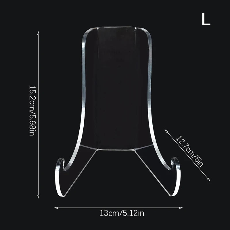 Acrylic Flat Plate Stand Clear Back Display Easel 60-Degree Angle