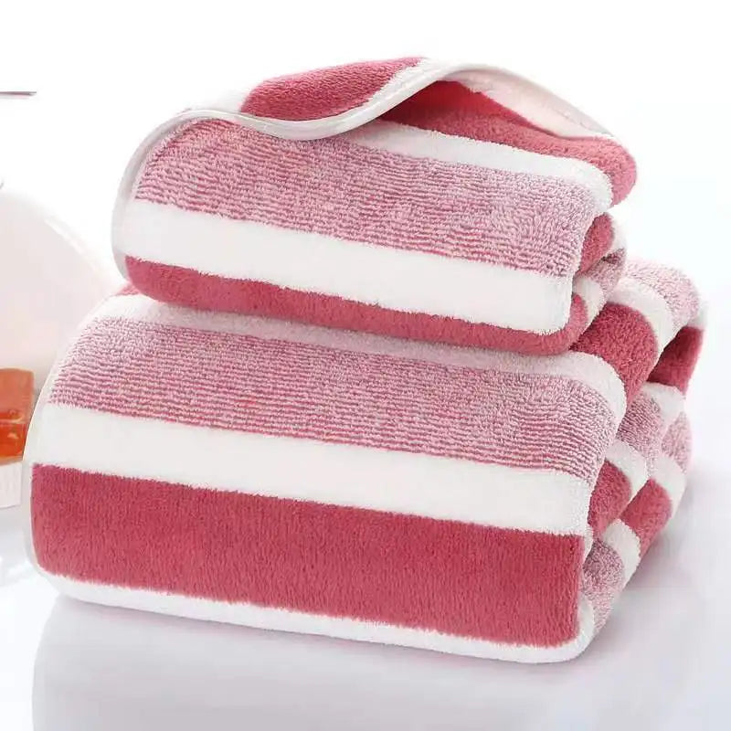 Bath Towel Set - 70x140cm Bath Towel Hand Towel/Washcloths, Ultra Soft Microfiber, Super Absorbent Quick Dry Zpaxo Pink 70x140cm
