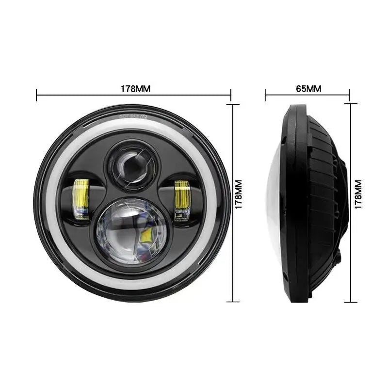 7" Motorcycle LED Headlight Angel Eye DRL – Harley Touring