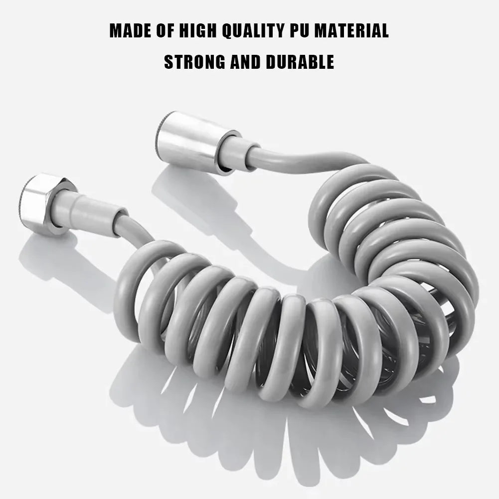 Spring Shower Hose 2m 3m 5m – Flexible PVC Bidet Sprayer Hose