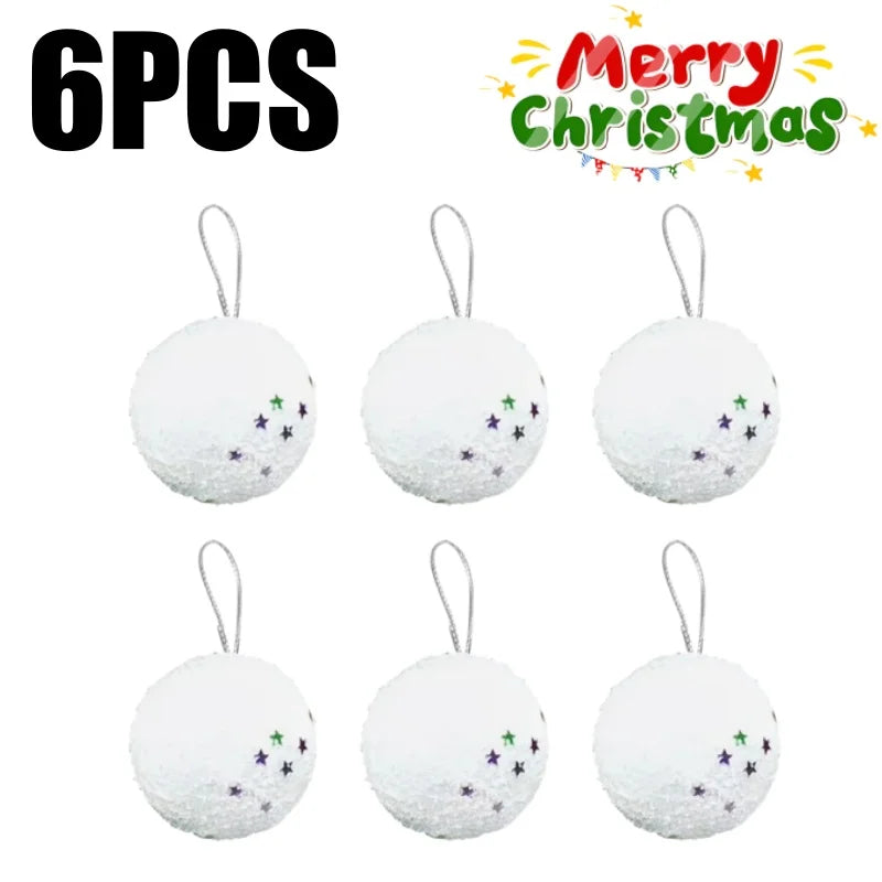 Foam Craft Ornaments Lightweight Christmas Tree Hanging Balls