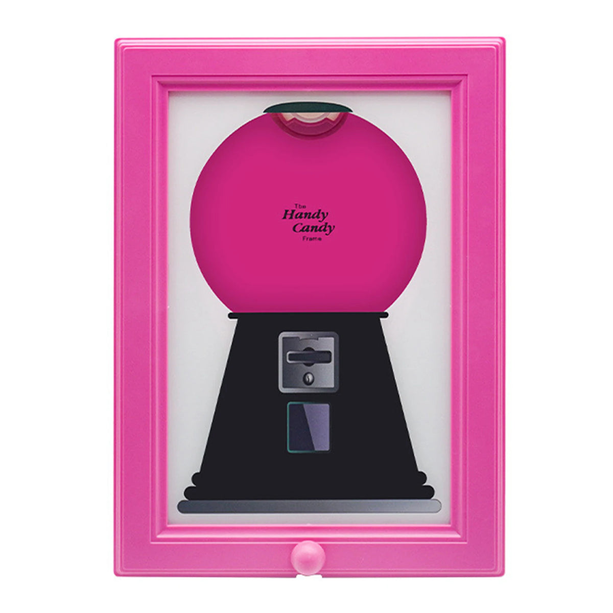 2 in 1 Creative Candy Dispenser Picture Frame Wall Mount Gumball Machine For Desk Countertop Kids Adults Office Sweet Display Gi Zpaxo Rose Red