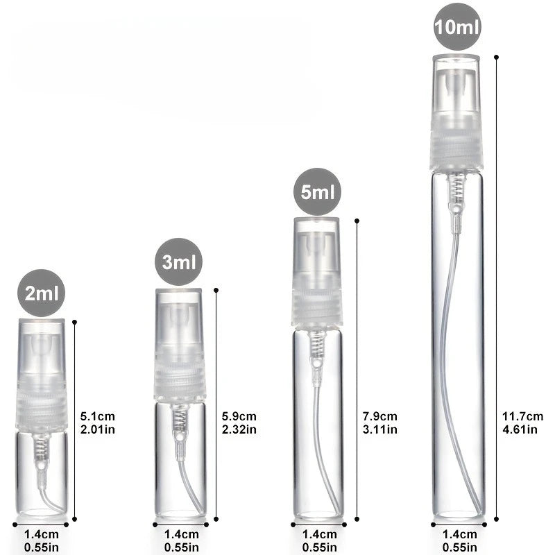 Luxury Scent Pod Refillable Glass Perfume Vial On-the-go Fragrance
