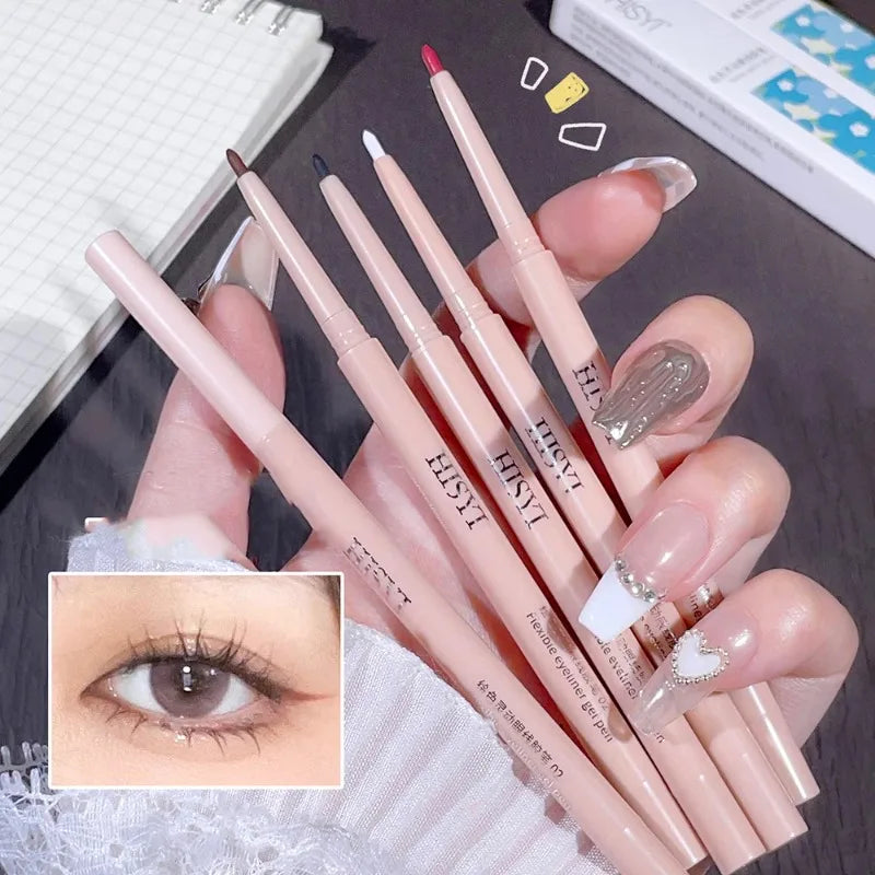 Matte Red Brown Eyeliner Gel Pen Ultra-thin Long Lasting Quick Dry