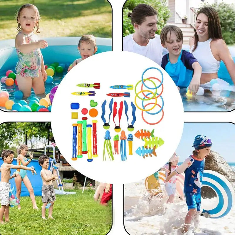 Pool Dive Toys Swim Games Sinking Multiplayer Colorful Diving Toy Zpaxo