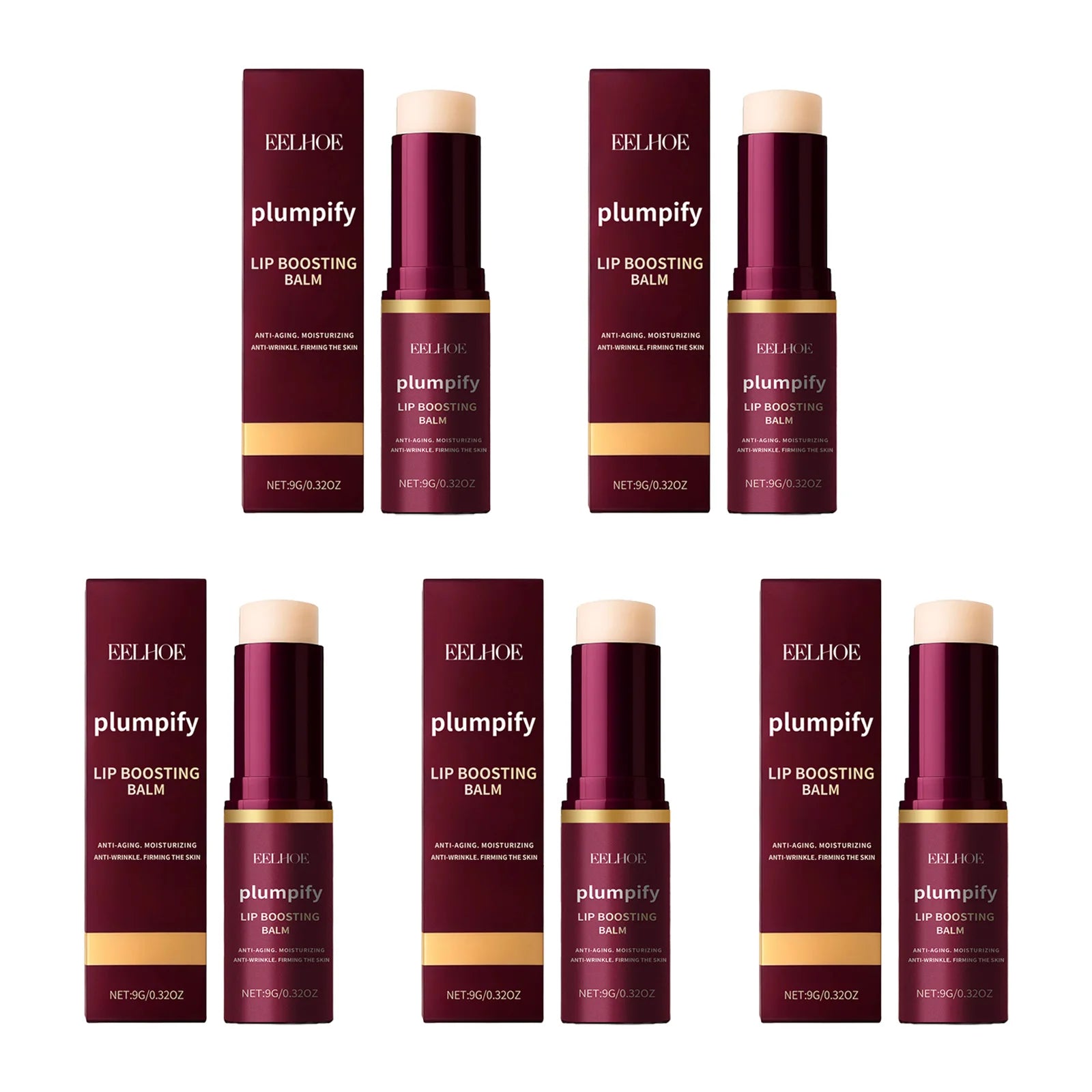 EELHOE Plumpify Lip Balm – Plumping, Moisturizing & Repair Lip Plumping Balm Zpaxo 5 x 9g Boxed