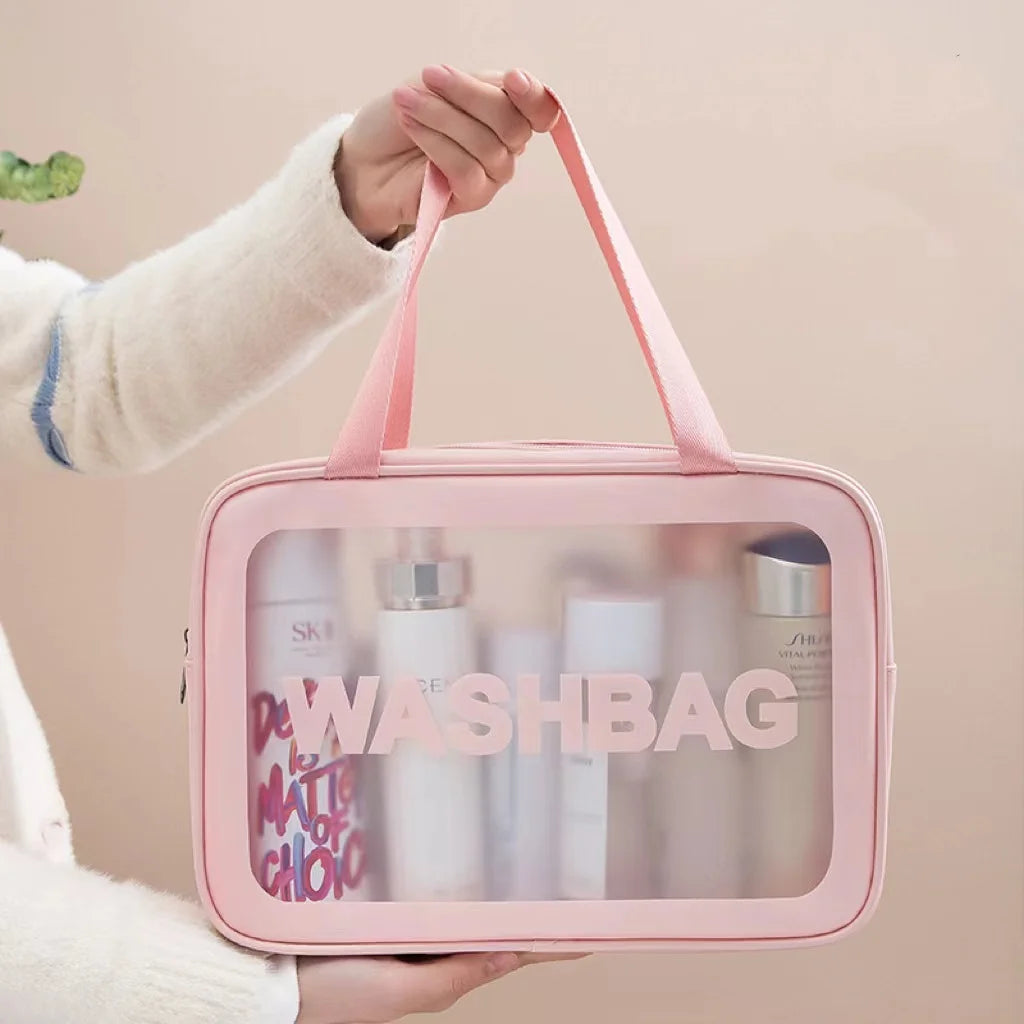 Pu Frosted Clear Makeup Box Waterproof Travel Toiletry Bag Large Capacity Portable Bath Storage Bag Children's Lunch Bag Zpaxo