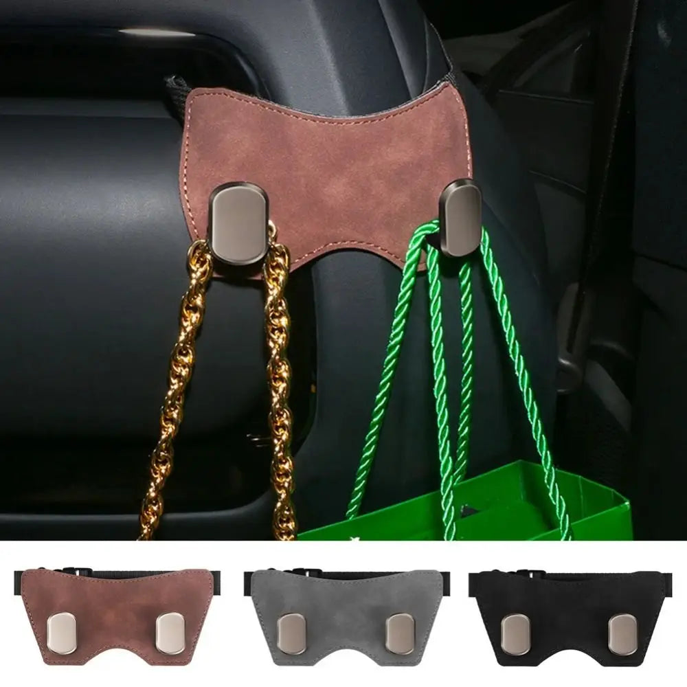 High Load-Bearing Car Headrest Hook Wear-Resistant Double Hook Car Backseat Hanger Easy Installation Space-Saving Zpaxo