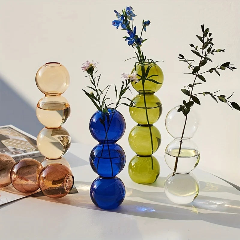 Nordic Glass Bubble Vase – Hydroponic Bud Vase Home Decor