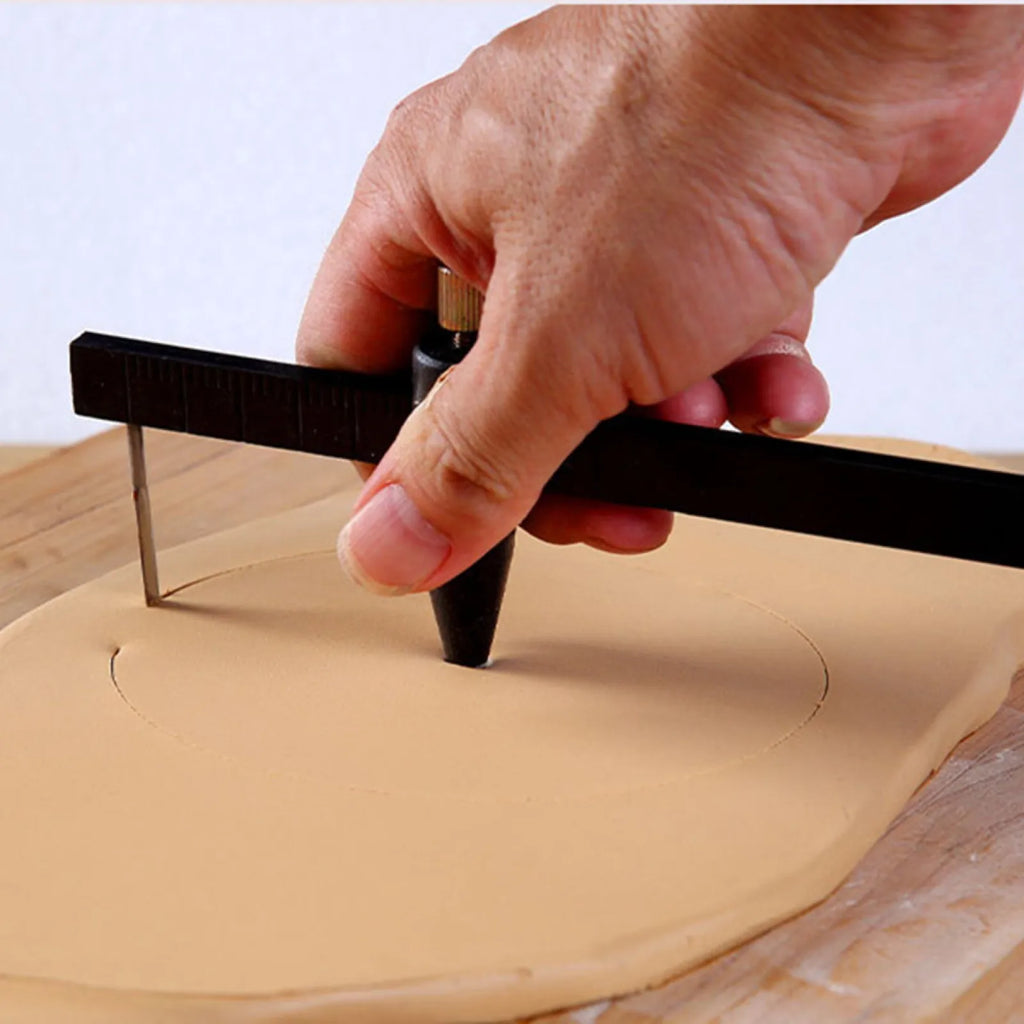 Compass Circle Cutter Caliper Measure Ruler Tool Clay Pottery Ceramic