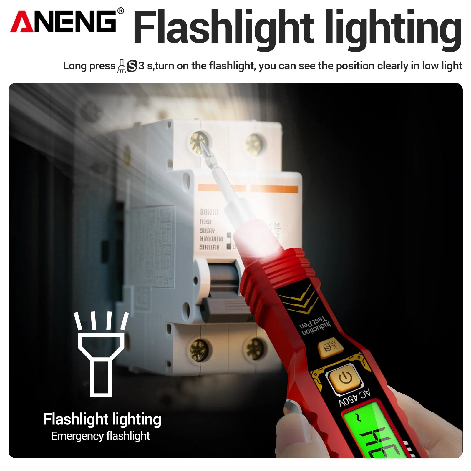 High-precision Induction Pen ANENG B20 30 1000V Sound Light Alarm