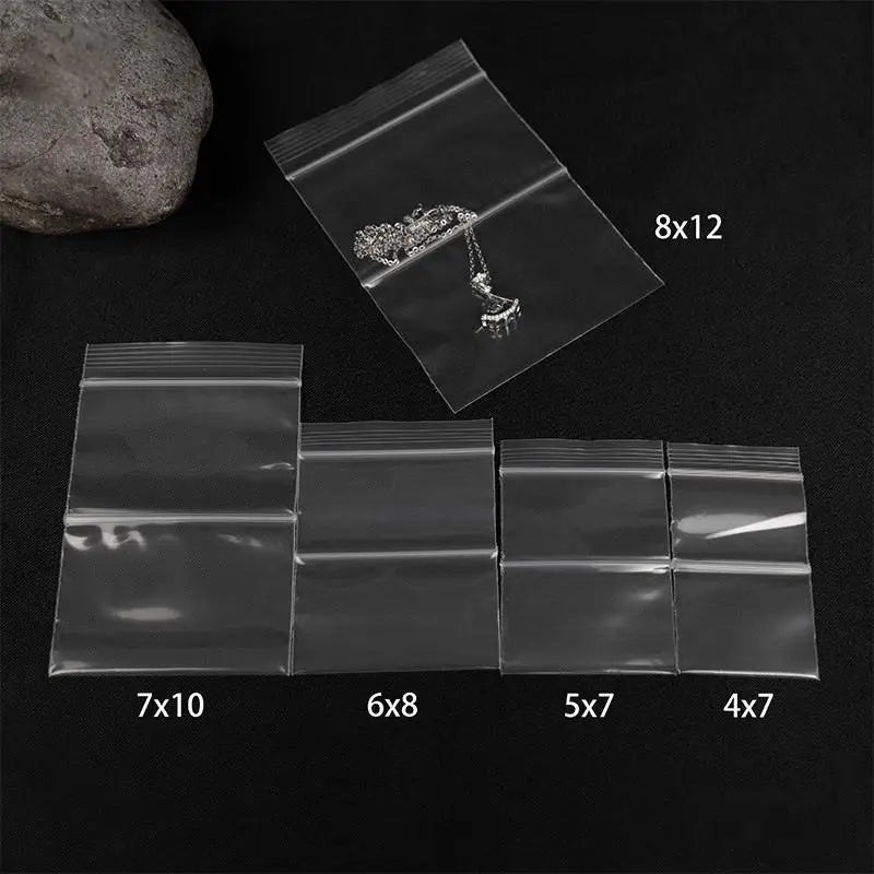 Clear Dual Compartment Ziplock Pouches Secure Jewelry Storage Ideal Zpaxo