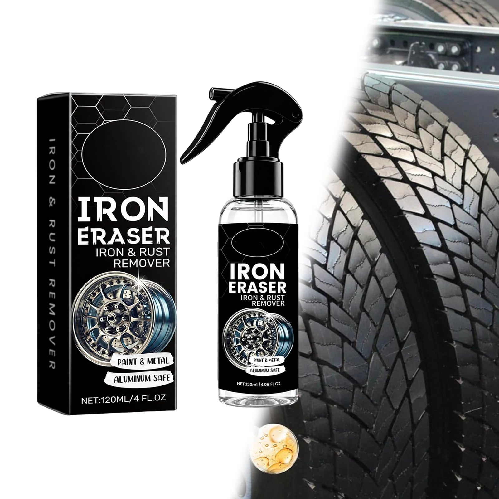 Rust-removing Spray Fast Acting Vehicle Rust Cleaner Multi-purpose