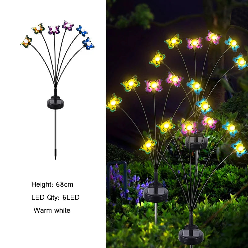 Solar Motion Sensor Lights Outdoor Waterproof LED Step Lamp Auto Off Zpaxo 6 LED-Warm White 2 PCS China Mainland
