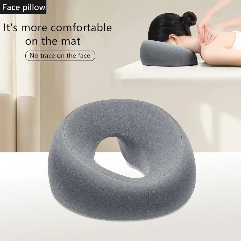 Face Down Pillow Desk Nap Pillow Prone Resting Comfort Memory Foam Ergonomics Home Massage Headrest for Beauty Salon Zpaxo