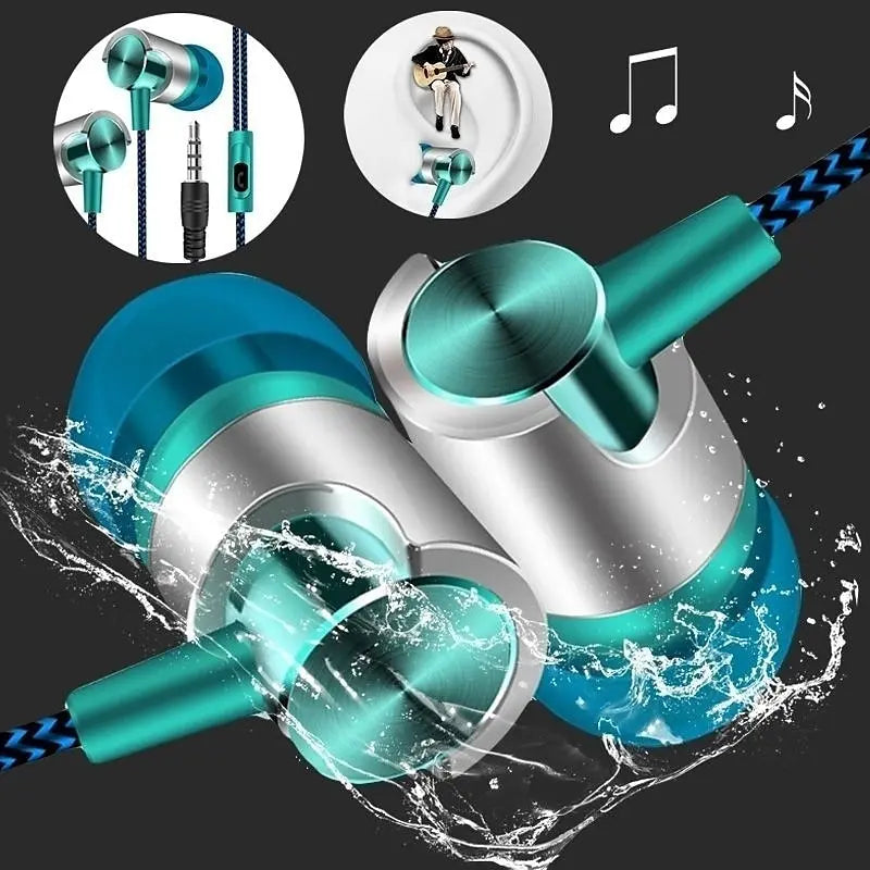 3.5mm Headphone Sport Wired Earphones HIFI Bass Wired Earbuds In-Ear Headset Game Subwoofer With HD Mic Handsfree Call For Phone Zpaxo