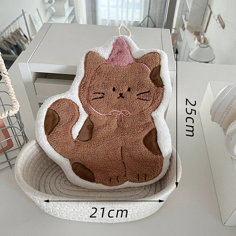 1Pcs Cartoon Hand Towel Quick Drying Simple Pattern Quick Drying Hand Towel For Kitchen Bathroom Zpaxo C