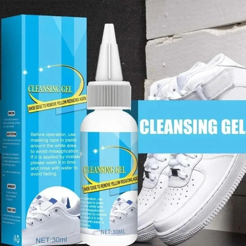 White Shoe Cleaning Cream & Stain Remover with Sponge