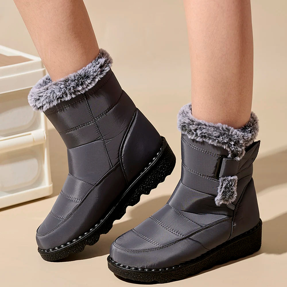 Winter Women Boots Waterproof Snow Casual Platform Ankel Warm Fur