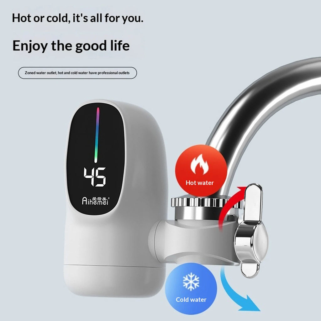 110V Fast Heating Electric Heater Faucet Energy Saving Hot Cold Mixer Instant Electric Hot Water Tap for Kitchen Sink Bathroom Zpaxo