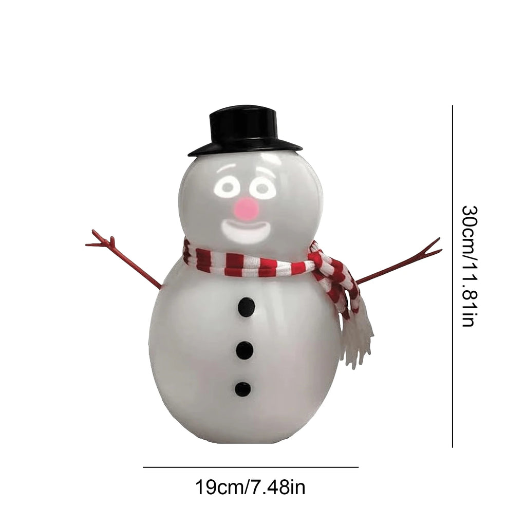Creative Winking Snowman Statue Built-In Projector Speaker Singing Interactive Xmas Sculpture Cute Animated Snowman Ornaments Zpaxo A