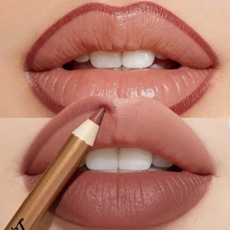 12 Matte Lip Liner Lipstick Pen Waterproof Long-lasting Smudge-proof