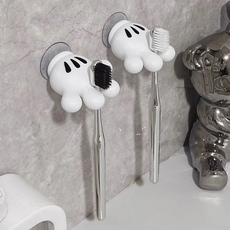 Cute Cartoon Multi-Function Suction Cup Hook Toothbrush Holder Towel Hook Data Cable Winder Bathroom Traceless Organizer Zpaxo