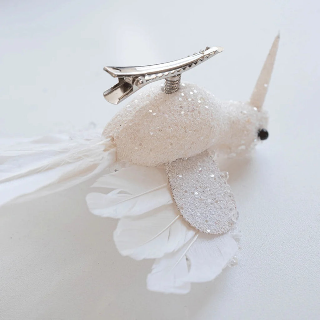 2-Pack Feather Hummingbird Christmas Ornaments – Glitter Birds Christmas Ornaments Zpaxo