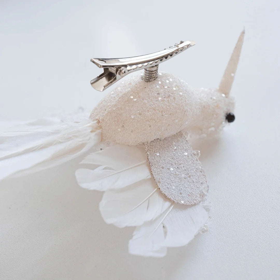 2-Pack Feather Hummingbird Christmas Ornaments – Glitter Birds Christmas Ornaments Zpaxo