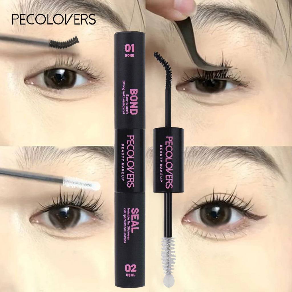 Double-head 2-in-1 False Eyelash Glue, Cluster Lash Adhesive, Strong Adhesive for Secure Hold,Quick-Dry Long-Lasting Mascara Zpaxo