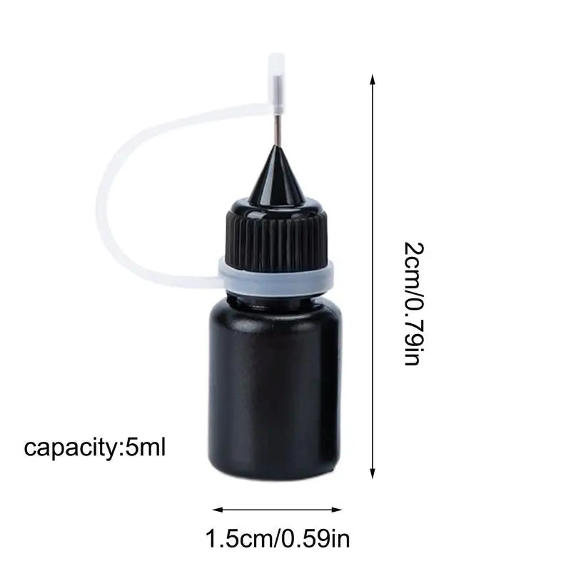 5ml Black Ink Oil Refills For Stamp Multifunctional Practical Stamp Roller AccessoriesWaterproof Privacy Protective Supplies Zpaxo