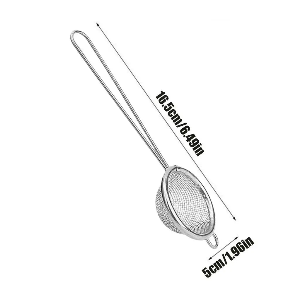 Fine Mesh Strainer – Stainless Steel Matcha & Tea Sifter Fine Mesh Strainer Zpaxo Silver