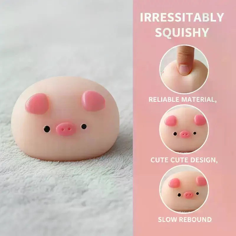 Cute Pink Pig Squishy Sensory Toy Stress Relief Fidget Autism Sticky Zpaxo