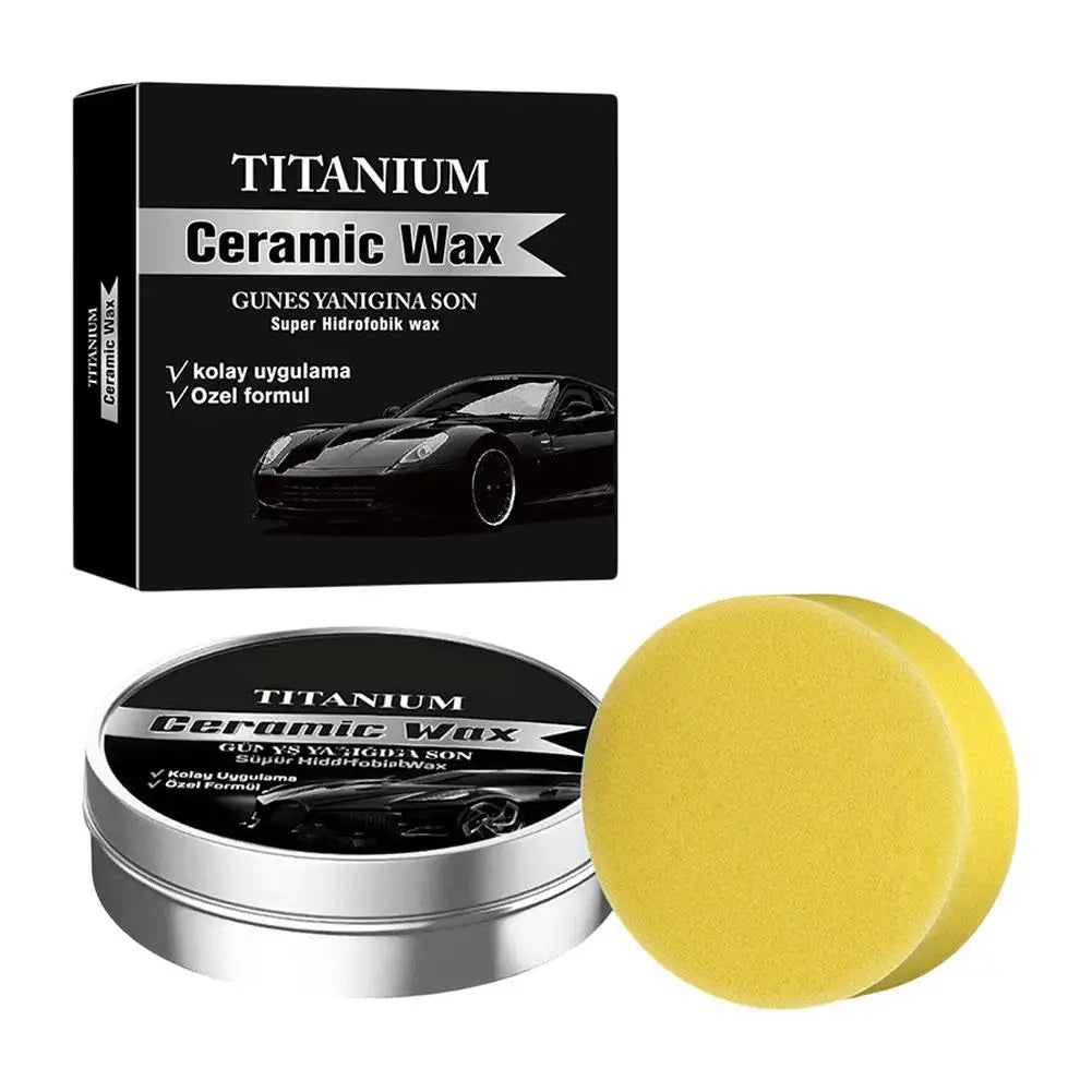 100g Titanium Ceramic Car Wax Cream Auto Scratch Repair Remover Polishing Wax Exterior Paint Protection Coating Zpaxo Black