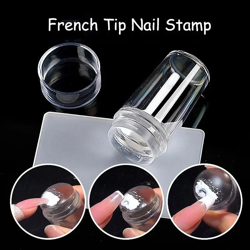 Nail Stamping Jelly Silicone Printing Polish French Tip Stamp