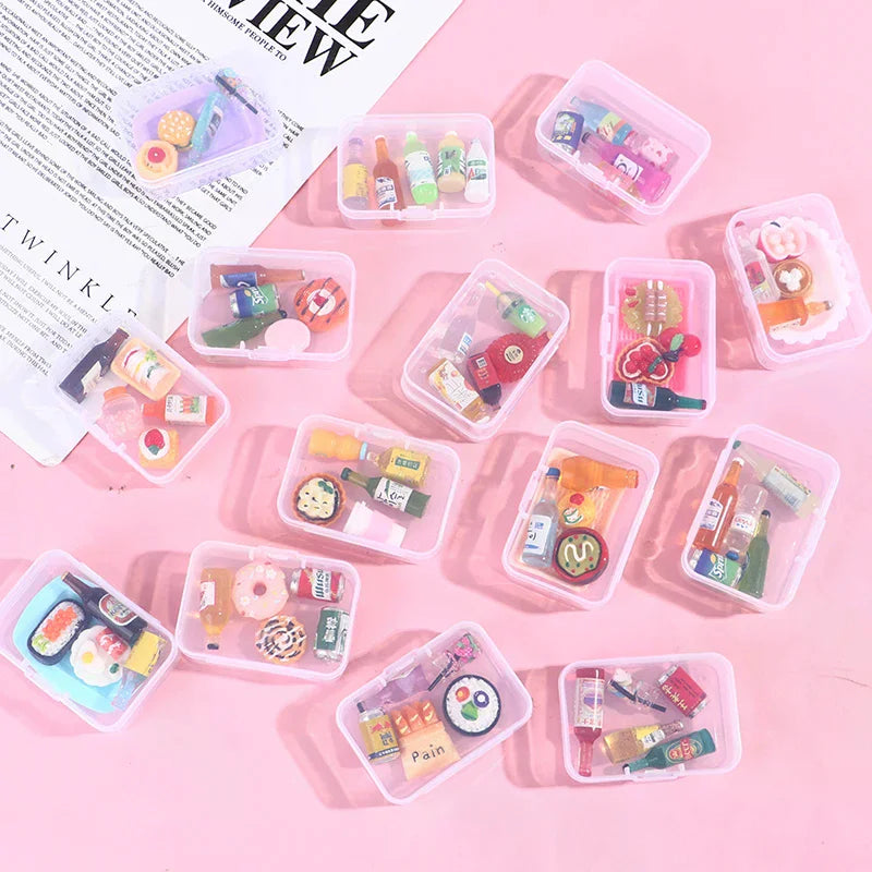 5Pcs1 12 Dollhouse Mini Drink Bottle Food Dessert Plate Pretend Play Zpaxo