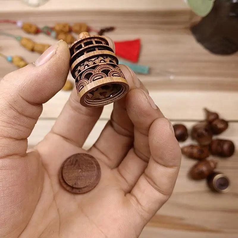 Auto Mini Wooden Aromatherapy Diffuser Perforated Bottle Hanging Zpaxo
