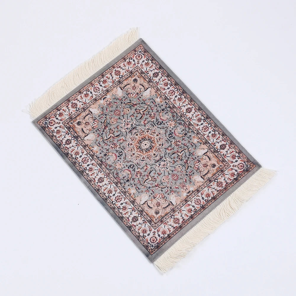 Persian Carpet Style Mouse Pad Vintage Coaster Bohemian Rug Desk Pad Mousepad Mouse Mat Table Decorfor Office Home Zpaxo A 27x18 cm