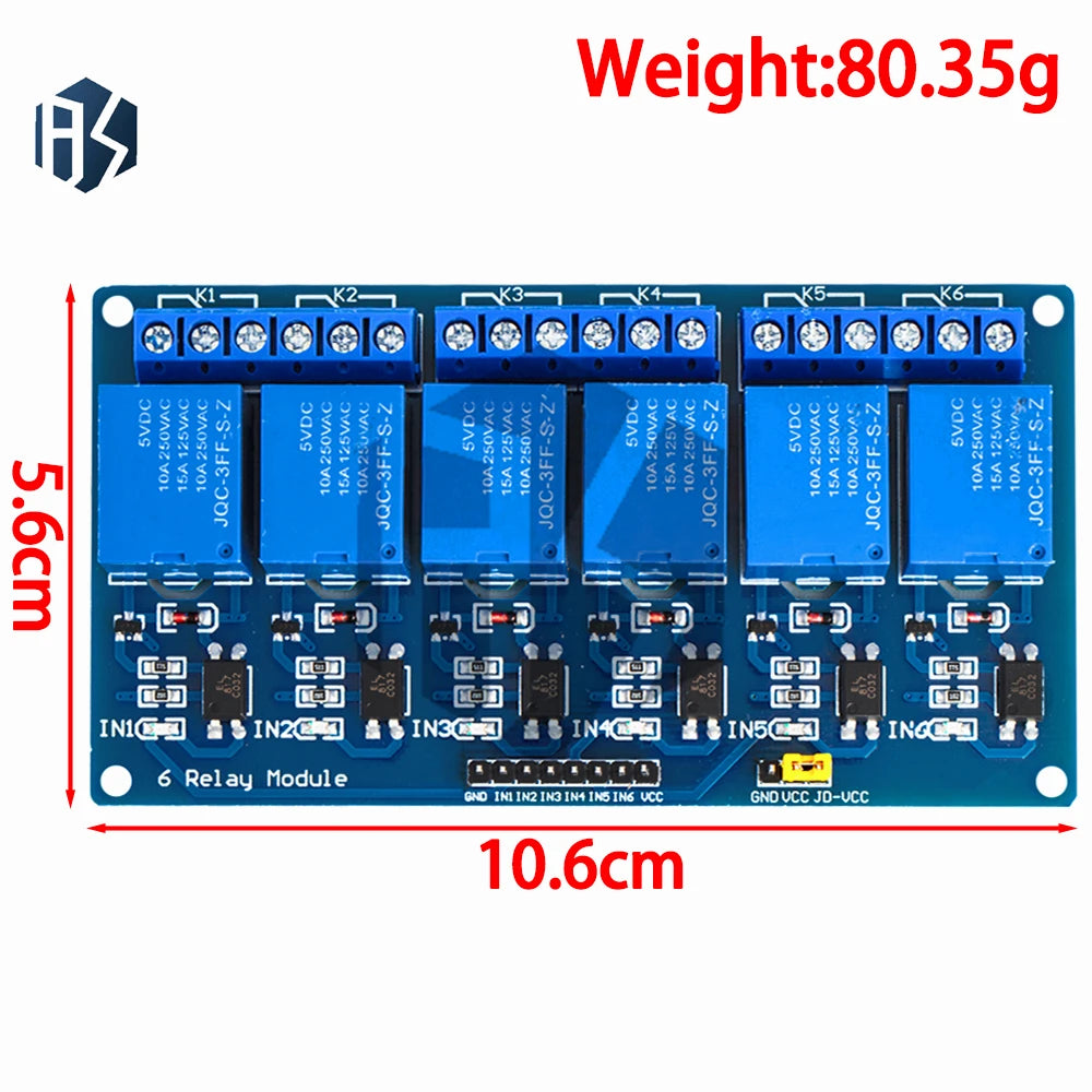 5V 12V 1-8 Channel Optocoupler Isolation Relay Arduino Application Zpaxo