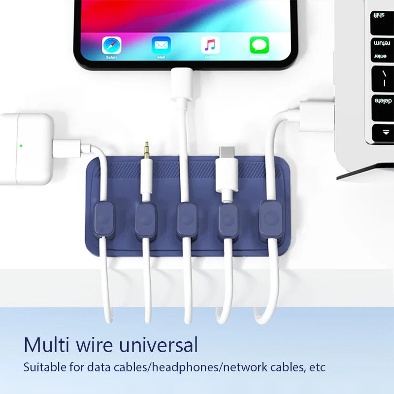 Magnetic Cable Management Holder Clips Desk Multipurpose Cord Keeper Zpaxo