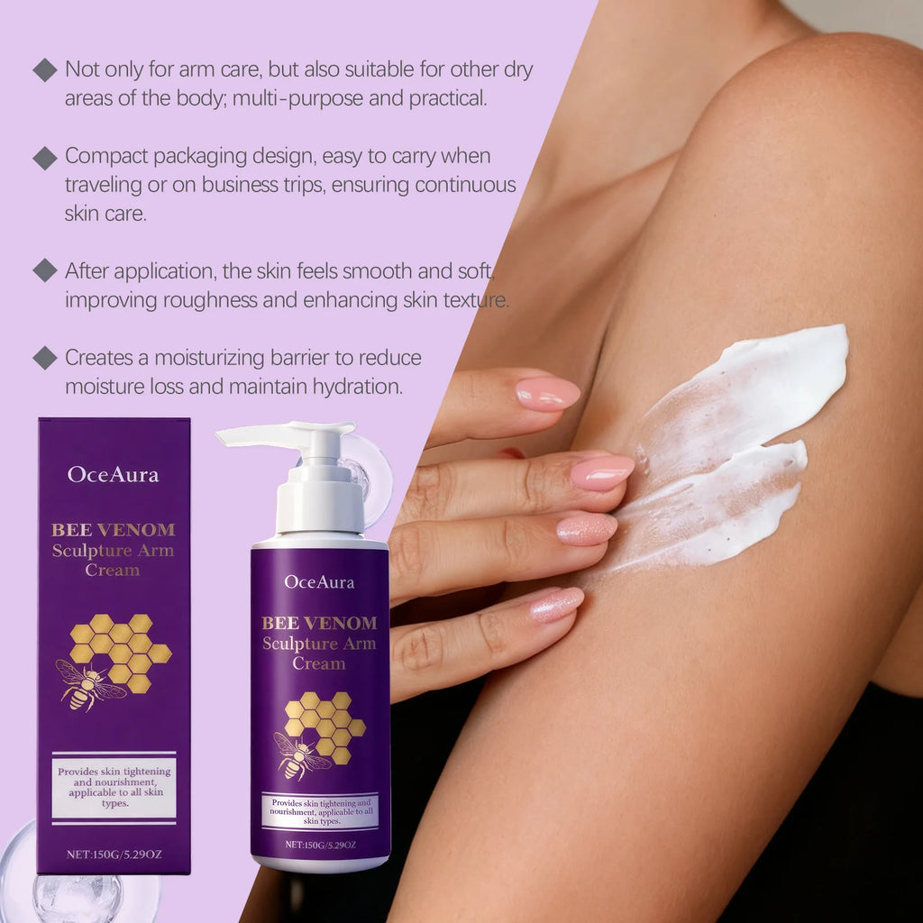 Bee Venom Arm Firming Cream Tightening Moisturizer for Loose Skin Anti-Aging Hydrating Cream with Royal Jelly Winter Body Care Zpaxo