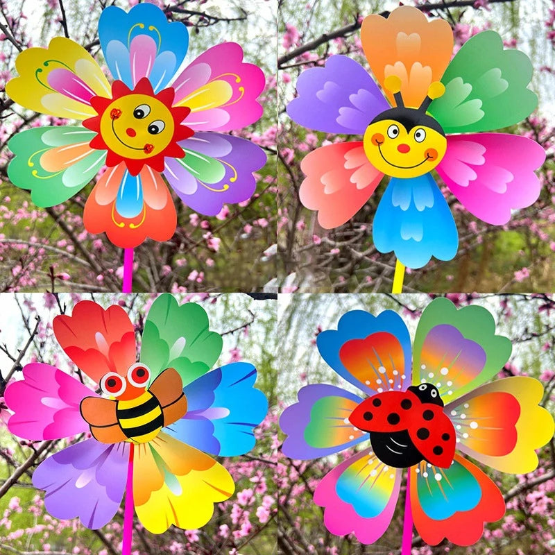 Cartoon Insect Flower Windmill Whirligig Home Garden Decoration Zpaxo
