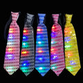 LED Light Up Sequin Necktie Mens Bow Ties Tie Club Party Women