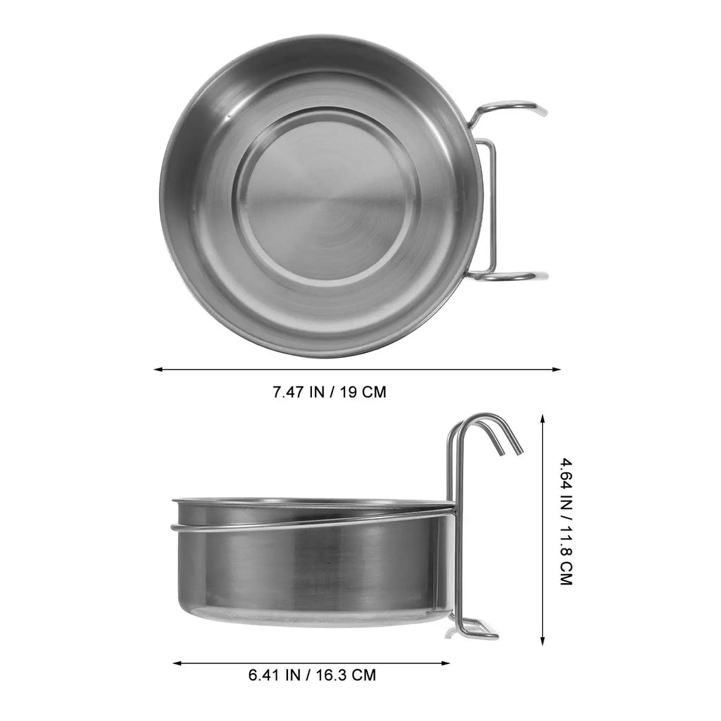 Pet Feeding Bowl Hanging Stainless Steel Wear-resistant Anti-spill